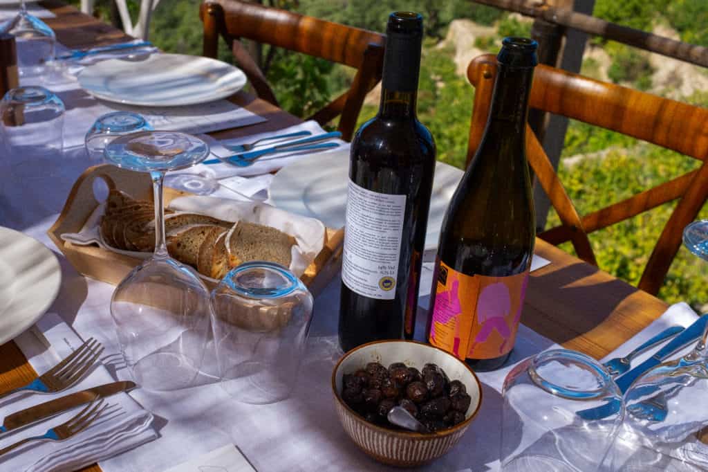 Weddings at Karimalis Winery Ikaria - image of table setting