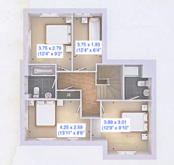 Houses for sale in Dorset - Image of First floor plan.
