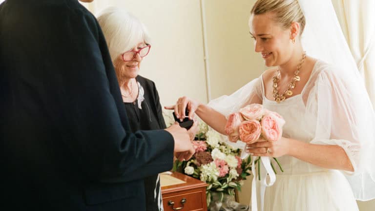 35mm Film Wedding Photography - Image of Exchanging Rings