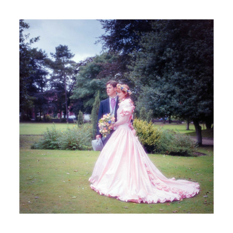 Dorset Wedding Photographer – Image of Bride and Groom in gardens